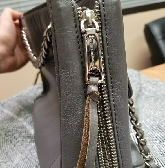 Rebecca Minkoff Gray Leather Swing Bag - Picture 4 of 8